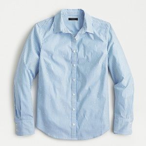 J crew embellished stripe button up shirt